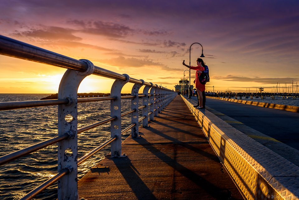 Sunset Selfie on St Kilda Pier